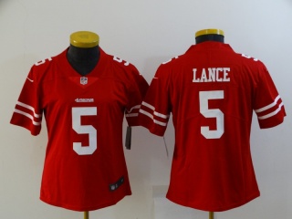 Woman San Francisco 49ers #5 Trey Lance Vapor Limited Jersey Red