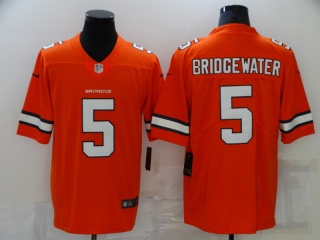 Denver Broncos #5 Teddy Bridgewater Color Rush Limited Jersey Orange