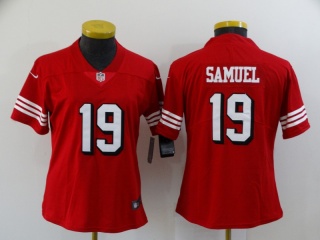 Woman Nike San Francisco 49ers #19 Deebo Samuel Throwback Limited Jersey Red