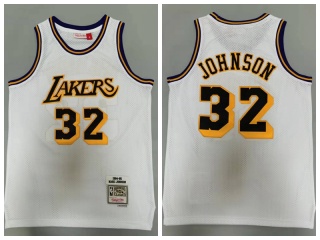 Los Angeles Lakers #32 Shaquille O'Neal 1984-85 Throwback Jersey White