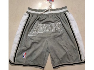 Los Angeles Lakers Just Don Shorts Grey 