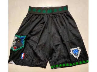 Minnesota Timberwolves Throwback Shorts Black