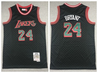 Los Angeles Lakers #24 Kobe Bryant Neapolitan Hardwood Classics Jersey Black