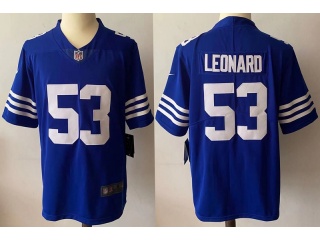 Indianapolis Colts #53 Darius Leonard New Style Vapor Limited Jersey Royal Blue