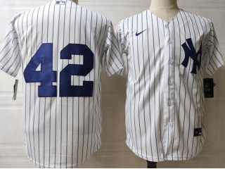 Nike New York Yankees #42 Mariano Rivera No Name Cool Base Jersey White