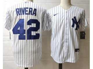Nike New York Yankees #42 Mariano Rivera Cool Base Jersey White