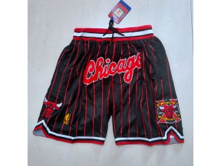 Chicago Bulls Pinstripes 10th Just Don Shorts Black