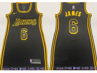 Nike Los Angeles Lakers #6 Lebron James Dress Jersey Black