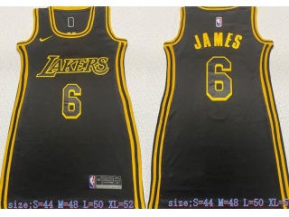 Nike Los Angeles Lakers #6 Lebron James Dress Jersey Black