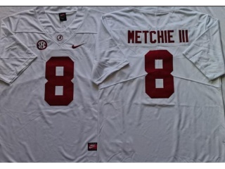 Alabama Crimson #8 John Metchie III Limited Jersey White