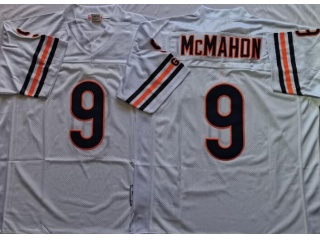 Chicago Bears #9 Jim McMahon Throwback Jersey White