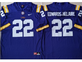 LSU Tigers #22 Clyde Edwards-Helaire  Limited Jersey Purple