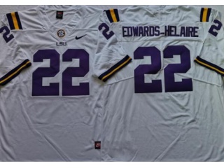 LSU Tigers #22 Clyde Edwards-Helaire Limited Jersey White