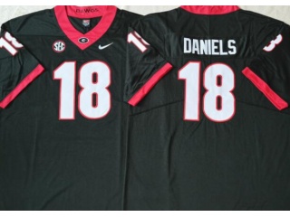Georgia Bulldogs #18 JT Daniels Jersey Black