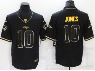 New England Patriots #10 Mac Jones With Golden Number Salute to Service Limited   Jersey