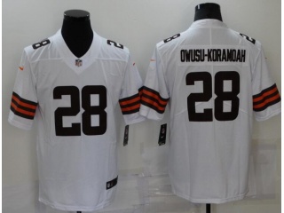 Cleveland Browns #28 Jeremiah Owusu-Koramoah Vapor Limited Jersey White