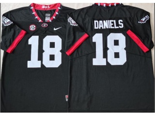 Georgia Bulldogs #18 JT Daniels New Style Jersey Black