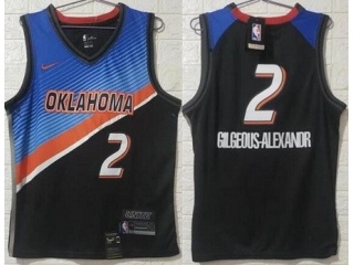 Oklahoma City Thunder #2 Gilgeous-Alexander 2020-2021 City Jersey Black