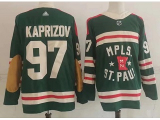 Adidas Minnesota Wild #97 Kirill Kaprizov Winter Classic Jersey Green