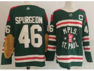 Adidas Minnesota Wild #46 Jared Spurgeon  Winter Classic Jersey Green