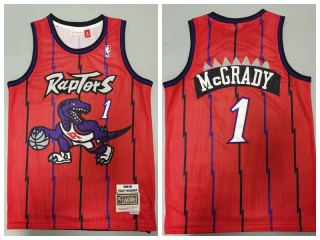Toronto Raptors #1 Tracy McGrady 1998-99 Hardwood Classics Jersey Red