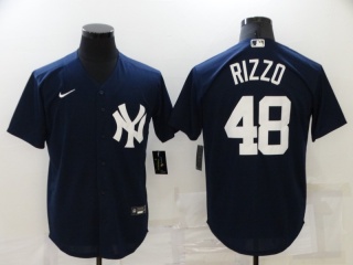 Nike New York Yankees #48 Anthony Rizzo with Name Cool Base Jersey Navy Blue