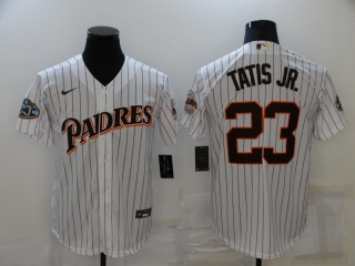 Nike San Diego Padres #23 Fernando Tatis Jr Jersey White Throwback