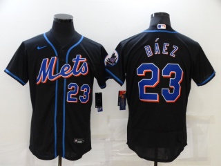Nike New York Mets #23 Javier Baez Flexbase Jersey Black