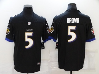Baltimore Ravens #5 Marquise Brown Vapor Limited Jersey Black