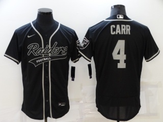 Las Vegas Raiders #4 Derek Carr Flexbase MLB Baseball Jersey Black