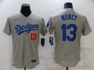 Nike Los Angeles Dodgers #13 Max Muncy Flexbase Jersey Grey Dodgers