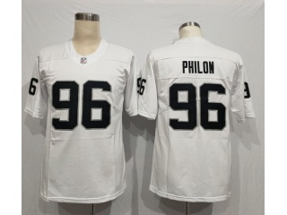 Las Vegas Raiders #96 Darius Philon Vapor Limited Jersey White