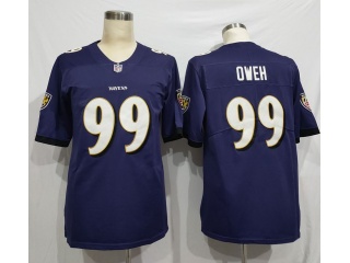 Baltimore Ravens #99 Odafe Oweh Vapor Limited Jersey Purple