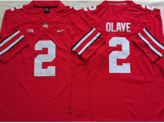 Ohio State Buckeyes #2 Chris Olave Limited Jersey Red