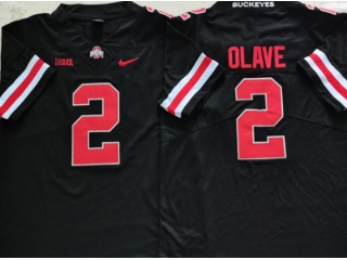 Ohio State Buckeyes #2 Chris Olave Limited Jersey Black