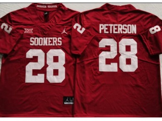 Oklahoma Sooners #28 Adrian Peterson Limited Jersey Red