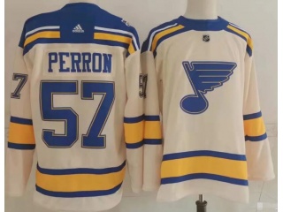 Adidas St.Louis Blues #57 David Perron 2022 Winter Classic Jersey Cream