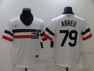 Nike Chicago White Sox #79 Jose Abreu Cooperstown Pullover Jersey White
