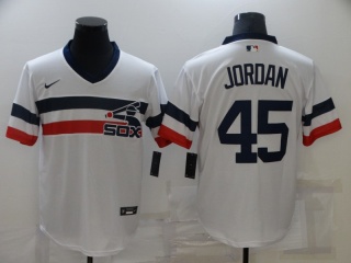 Nike Chicago White Sox #45 Michael Jordan Cooperstown Pullover Jersey White