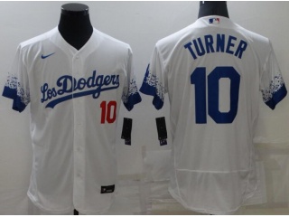Los Angeles Dodgers #10 Justin Turner City Flexbase Jersey White