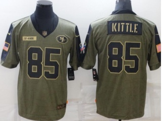 San Francisco 49ers #85 George Kittle 2021 Salute To Service Jersey Green