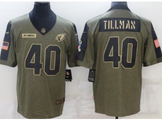 Arizona Cardinals #40 Pat Tillman 2021 Salute To Service Jersey Green