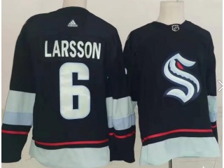 Seattle Kraken #6 Adam Larsson Retro Jersey Blue