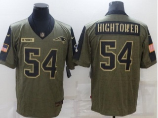 New England Patriots #54 Dont'a Hightower 2021 Salute To Service Jersey Green