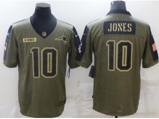 New England Patriots #10 Mac Jones 2021 Salute To Service Jersey Green