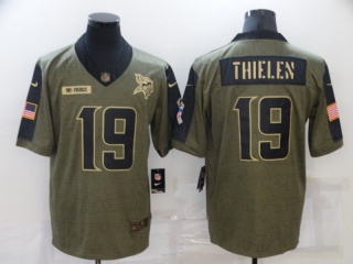 Minnesota Vikings #19 Adam Thielen 2021 Salute To Service Jersey Green