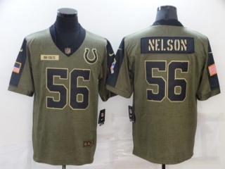 Indianapolis Colts #56 Quenton Nelson 2021 Salute To Service Jersey Green