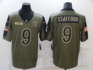 Detroit Lions #9 Matthew Stafford 2021 Salute To Service Jersey Green