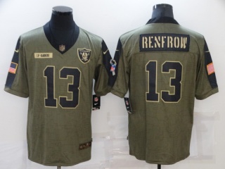 Las Vegas Raiders #13 Hunter Renfrow 2021 Salute To Service Jersey Green