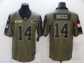 Buffalo Bills #14 Stefon Diggs 2021 Salute To Service Jersey Green